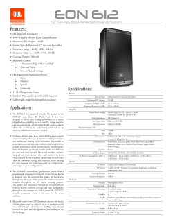 EON612 Spec Sheet - JBL Professional