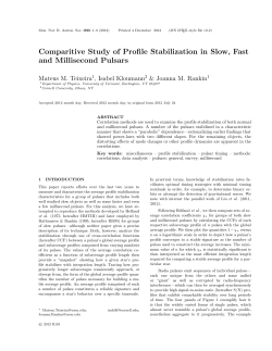 Comparitive Study of Profile Stabilization in Slow, Fast and