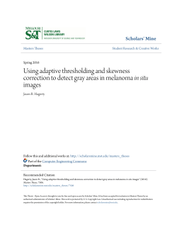 Using adaptive thresholding and skewness