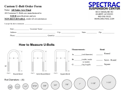 Custom U-Bolt Order Form How to Measure U-Bolts
