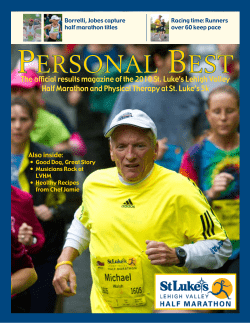 personal best - St. Luke`s Half Marathon