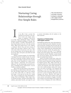 Nurturing Caring Relationships through Five Simple Rules
