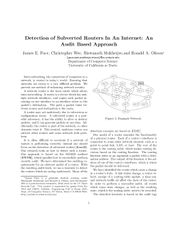 Detection of Subverted Routers In An Internet