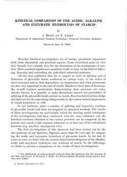 kinetical comparison of the acidic, alkaline and enzymatic hydrolysis