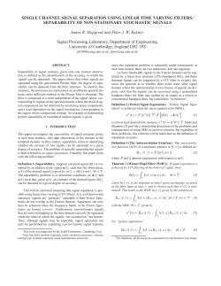 Single Channel Signal Separation using Linear Time Varying Filters