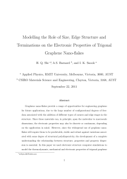 Modelling the Role of Size, Edge Structure and Terminations on the