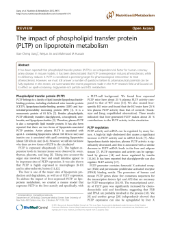 The impact of phospholipid transfer protein (PLTP) on lipoprotein