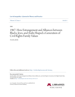 1967: How Estrangement and Alliances between Blacks, Jews, and