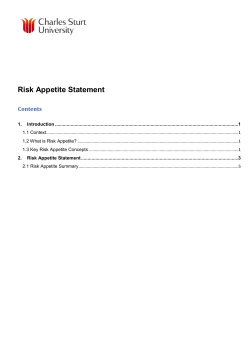 Risk Appetite Statement - CSU Policy Library