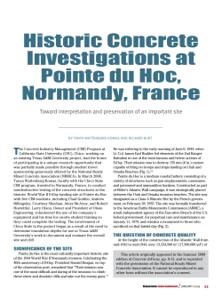Historic Concrete Investigations at Pointe du Hoc