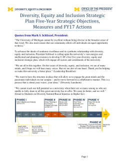 President`s Office DEI Plan - Office of the President