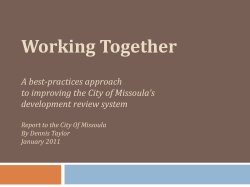 Working Together A best-practices approach to