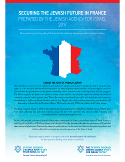 A BRIEF HISTORY OF FRENCH JEWRY