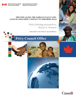 Mali Conflict Diagnostic 2012