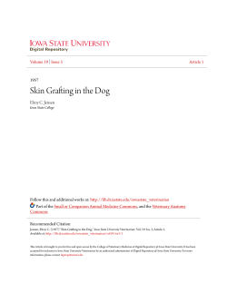 Skin Grafting in the Dog - Iowa State University Digital Repository