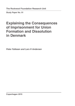Explaining the Consequences of Imprisonment