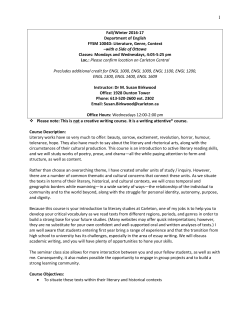 FYSM 1004 D - Carleton University