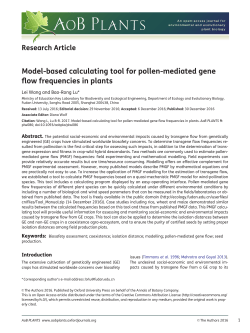 Model-based calculating tool for pollen