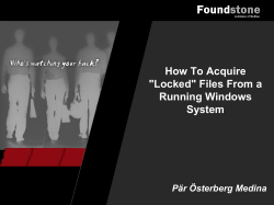 How To Acquire "Locked" Files From a Running Windows System