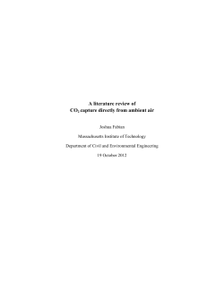 A literature review of CO2 capture directly from ambient air