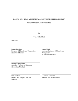 a rhetorical analysis of superman`s