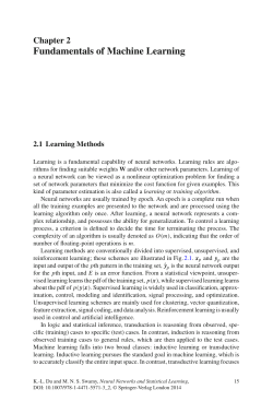 Fundamentals of Machine Learning