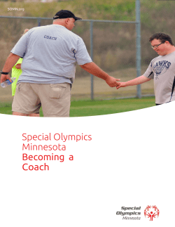 Becoming a Coach handbook - Special Olympics Minnesota