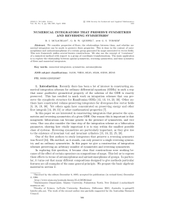 NUMERICAL INTEGRATORS THAT
