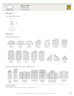 GRILLE TYPES Grille Profiles Grille Patterns Grille Patterns