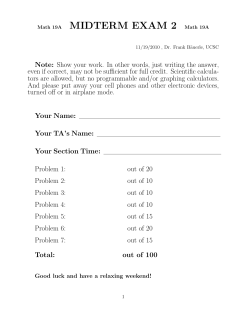 Practice Midterm Fall 2010