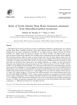 Rates of North Atlantic Deep Water formation calculated from chloro