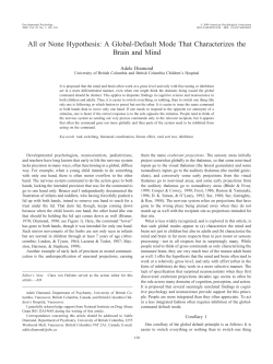 All or None Hypothesis: A Global-Default Mode
