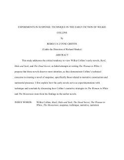 TECHNIQUE IN THE EARLY FICTION OF WILKIE COLLINS by