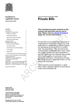 Private Bills - Parliament UK
