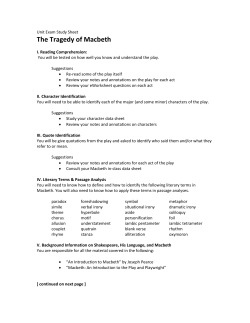 The Tragedy of Macbeth