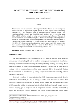 IMPROVING WRITING SKILL OF THE EIGHT GRADERS THROUGH