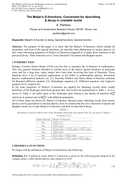 The Meijer`s G-functions: Convenient for describing &beta;