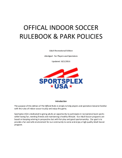 Adult Soccer Rulebook