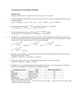 Exponential and Logarithmic Modeling