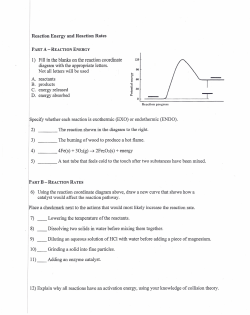 Reaction Energy and Reaction Rates0001