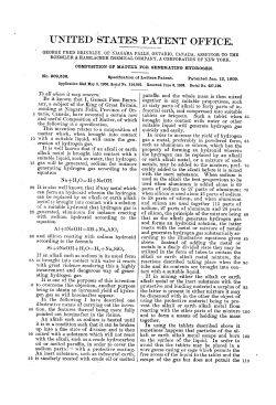 Composition of matter for generating hydrogen.