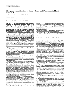 Biregular classification of Fano 3