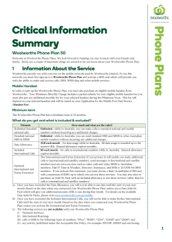 Critical Information Summary Phone Plan 50