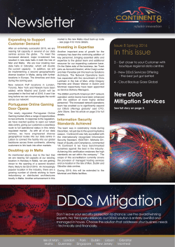 DDoS Mitigation - Continent 8 Technologies