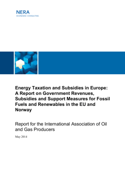 Energy Taxation and Subsidies in Europe