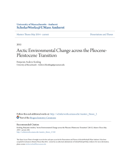 Arctic Environmental Change across the Pliocene
