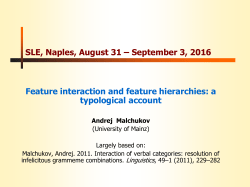 The use of different sorts of information in sentence processing