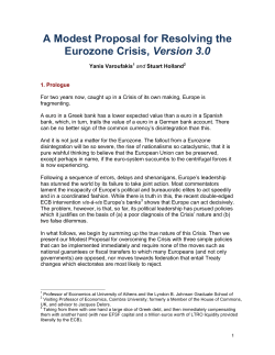 A Modest Proposal for Resolving the Eurozone
