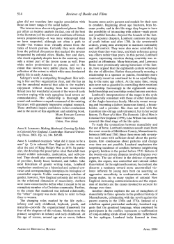 Anne S. Lombard. Making Manhood: Growing Up Male in Colonial