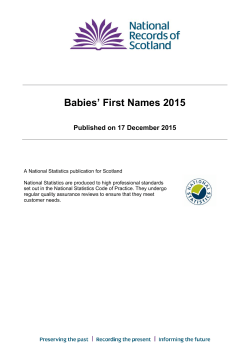Babies` First Names 2015 - National Records of Scotland